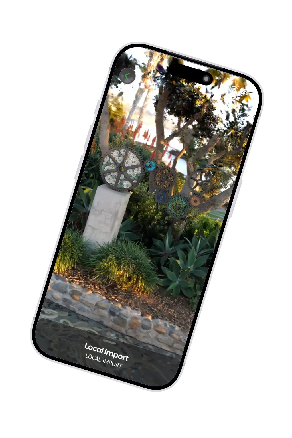 Spatial Fields on an iPhone showing an ambulance scene